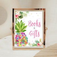 Livres et cadeaux d'ananas floral tropical