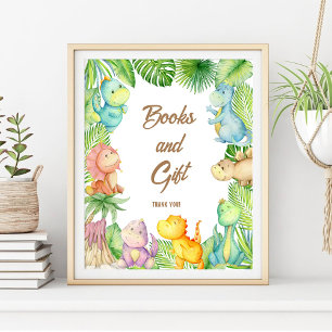 Poster Livres et Cadeaux de Bébé Dinosaure