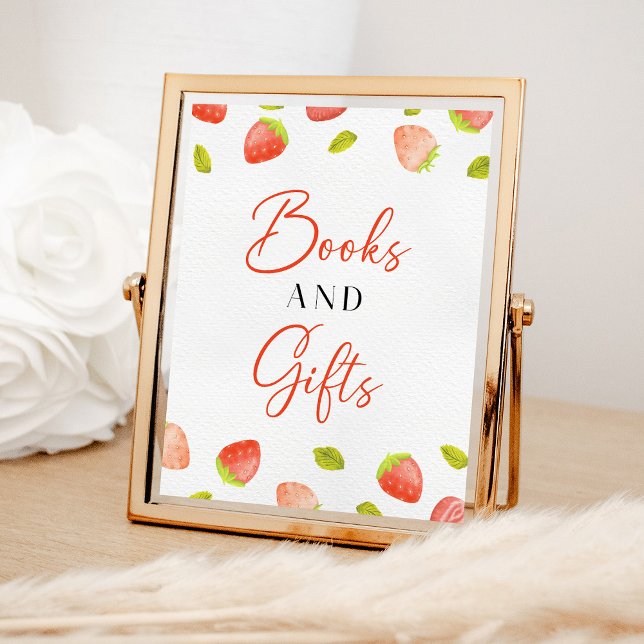 Poster Livres et cadeaux de fraises Berry Baby shower suc (Créateur téléchargé)