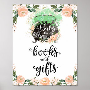 Poster Livres et Cadeaux Fête Prénatale Fille Halloween B