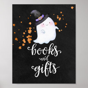 Poster Livres et Cadeaux Panneau Fête Prénatale Halloween