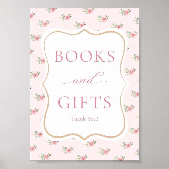 Poster Livres et Cadeaux pour la Fête de Bébé de Tea Part (Devant)