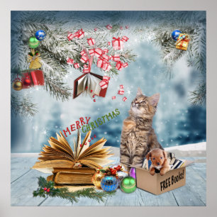 Poster Livres gratuits pour Noël