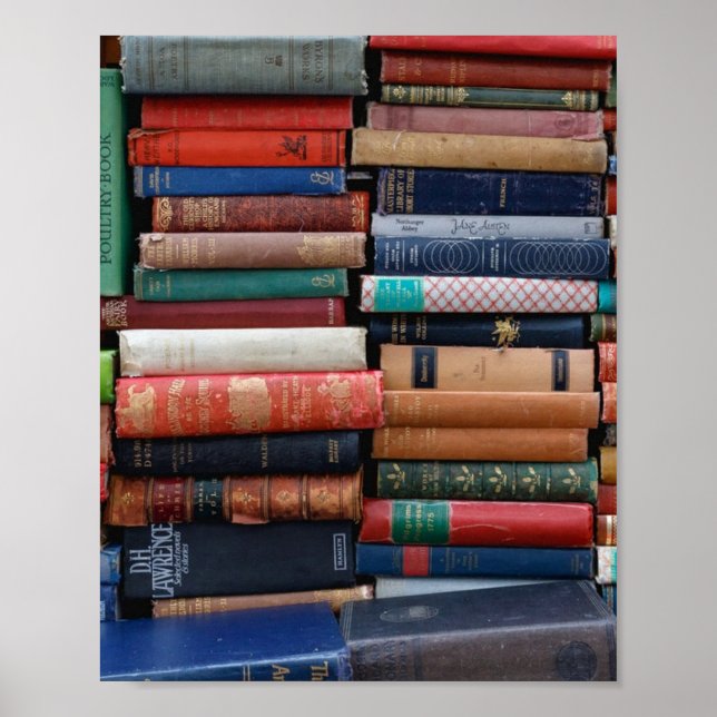 Poster Livres Lire l'amour vieux livres (Devant)