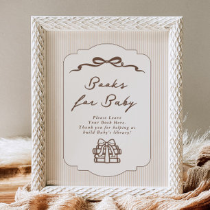 Poster Livres pour bébé Bebe Cafe Marron Arc Dessé à la m