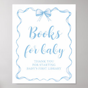 Poster Livres pour bébé pour une Baby Shower avec un thèm