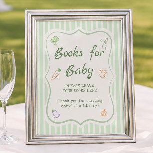 Poster Livres pour bébé Shower de bébé Marché des agricul