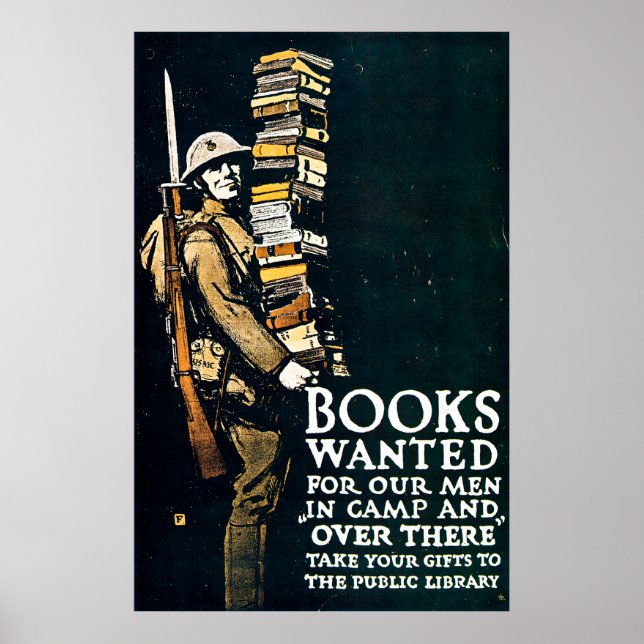 Poster Livres Recherché - Vintage Première Guerre mondial (Devant)