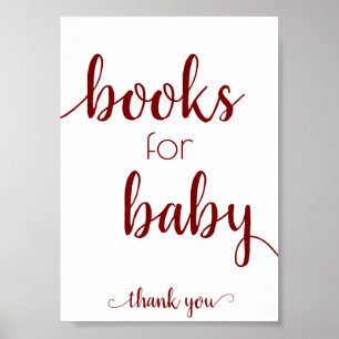 Poster Livres simples pour bébé Départ du livre de scri