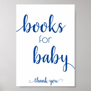 Poster Livres simples pour bébé   French Blue Book Droff