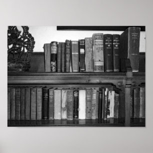 Poster Livres Vintages Photo Noir Et Blanc