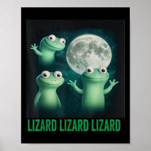 Poster Lizard Lizard Lizard Lizard Funny Lizard Moon Tren