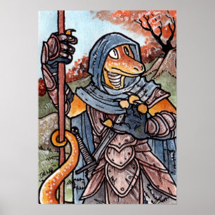 Poster Lizard Warrior