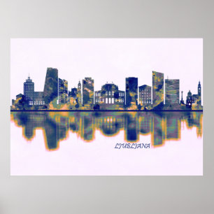 Poster Ljubljana Skyline