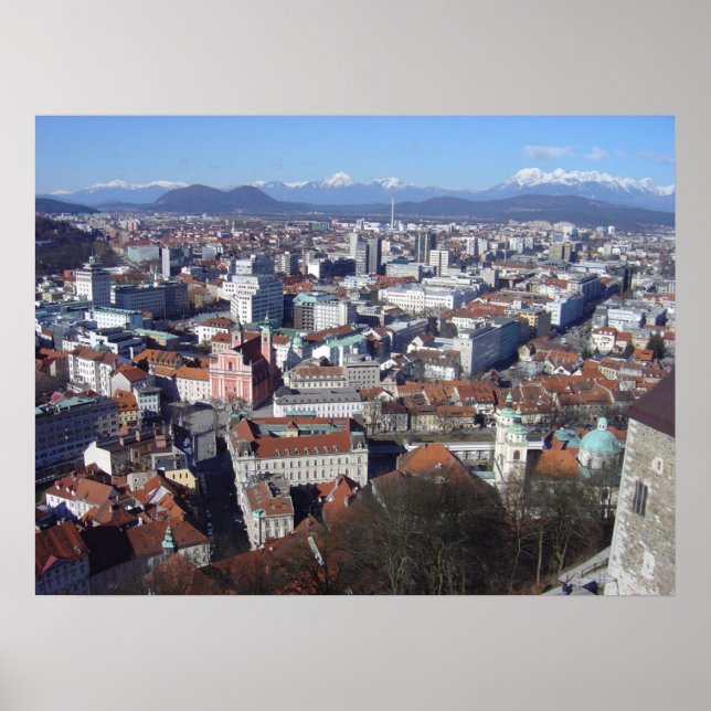 Poster Ljubljana Slovénie (Devant)