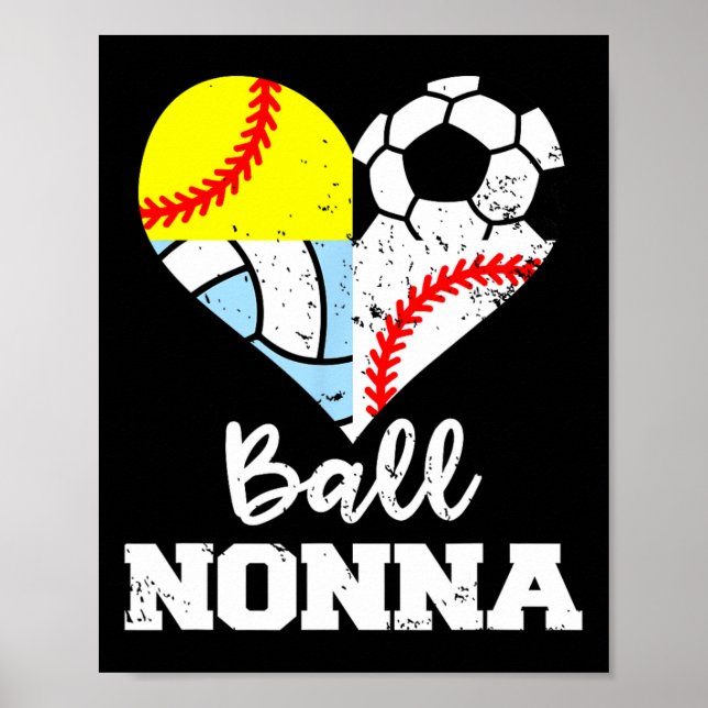 Poster Ll Nonna Soccer Sell Softll Volleyll Player Nonna  (Devant)