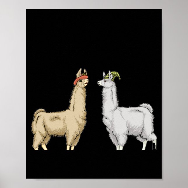Poster Llamas With Hats Carl  (Devant)