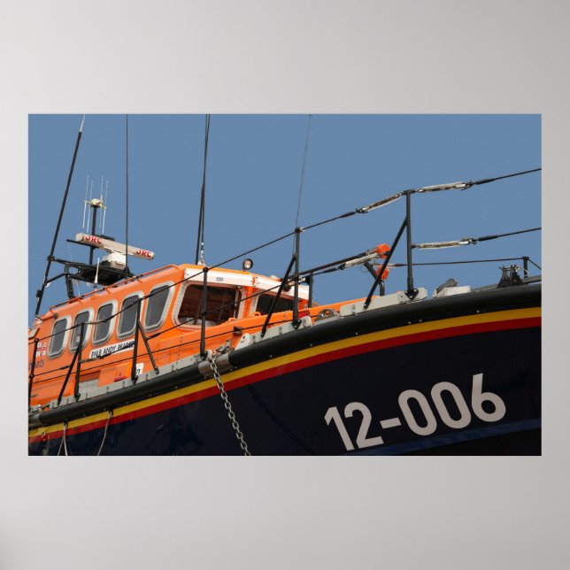 Poster Llandudno bateau de sauvetage. (Devant)
