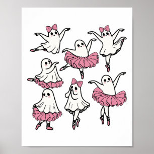 Poster Llet Ghost Dancer Cute Boo Danser Halloween