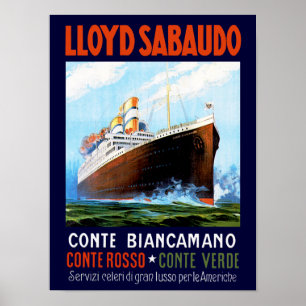 Poster Lloyd Sabaudo ~ Conte Biancamano