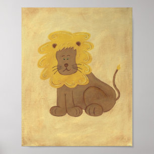 Poster Lloyd the Lion Nursery Art - PRINT