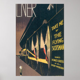 Poster LNER l'affiche de Vintage voyage de Scotsman de