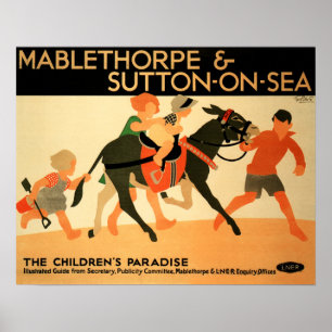 Poster LNER MABLETHORPE & SUTTON ON SEA Railway Travel