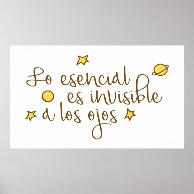 Poster Lo esencial es invisible a los ojos (Devant)