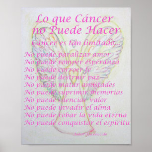 Poster Lo que Cancer no Puede Hacer Poème Poème Imprimer