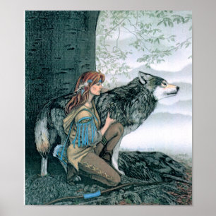 Poster L'observateur sous le hêtre