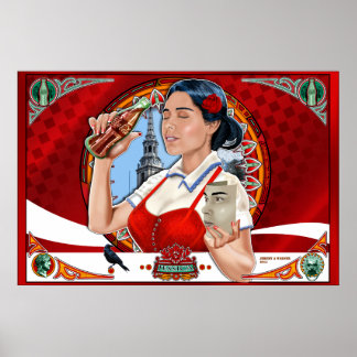 Poster Loca Cola 28" x 20", papier d'affiche de valeur (M