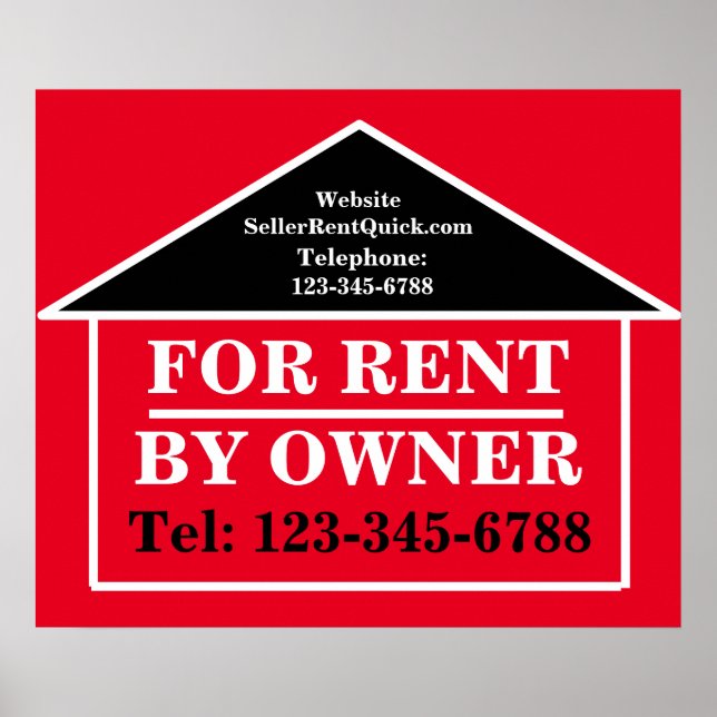 Poster LOCATION PAR PROPRIÉTAIRE Immobilier personnalisé  (Devant)