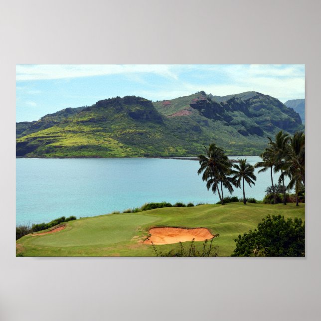 Poster L'Océan à Hokuala, Lihue, Kauai, Hawaii (Devant)