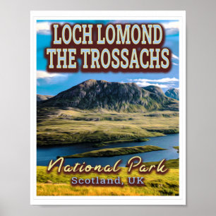 Poster LOCH LOMOND et le PARC NATIONAL TROSSACHS - UK