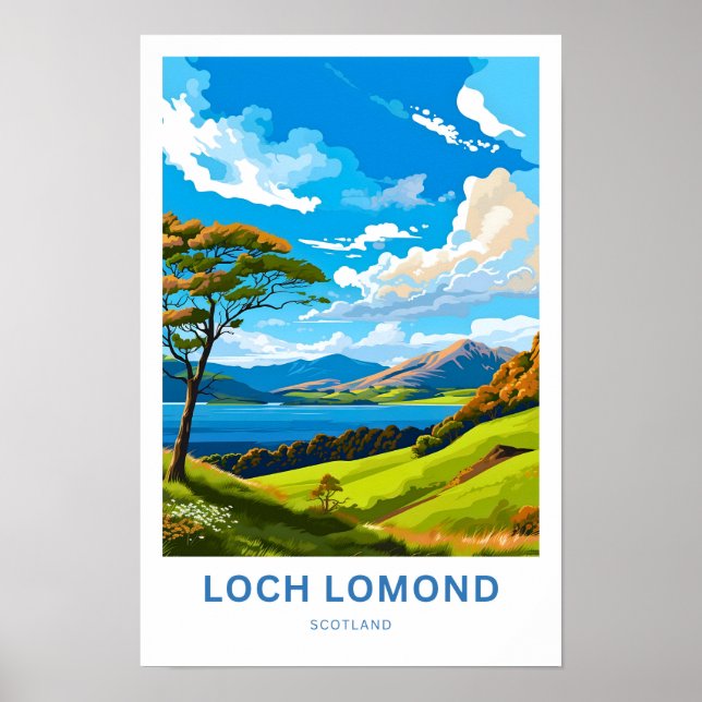 Poster Loch Lomond Scotland (Devant)