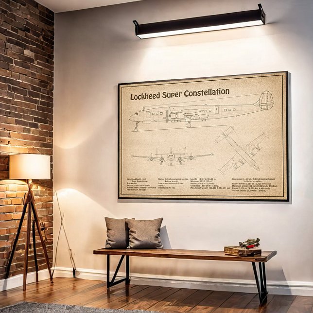 Poster Lockheed L-1049 Super Constellation - Plans SD (Créateur téléchargé)