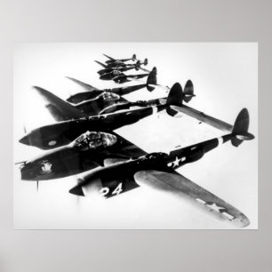 Poster Lockheed P-38 Lightning
