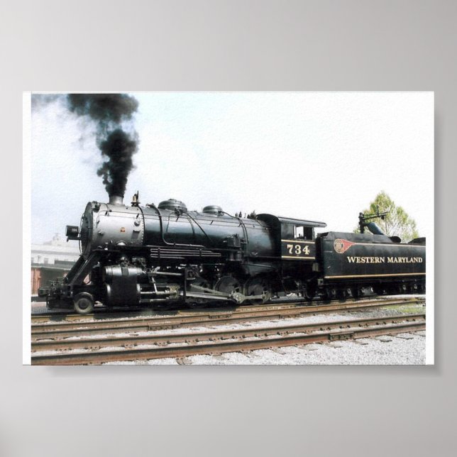 Poster Locomotive à vapeur (Devant)