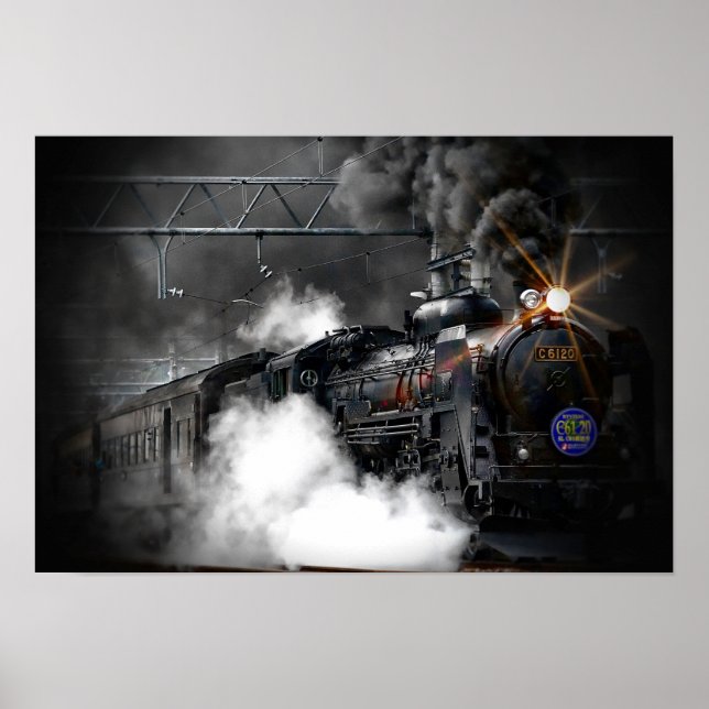 Poster Locomotive à vapeur (Devant)
