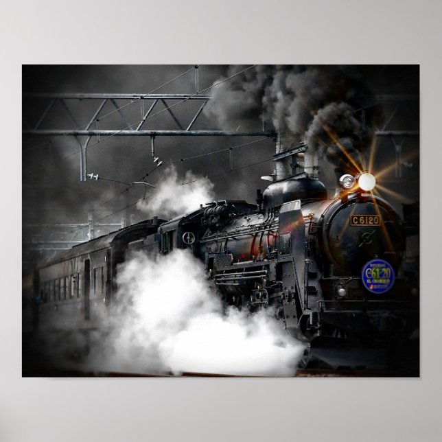 Poster Locomotive à vapeur (Devant)