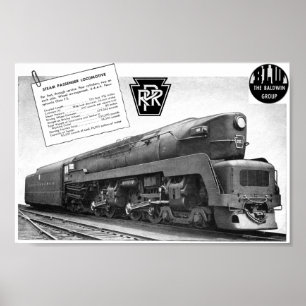 Poster Locomotive à vapeur de T-1 de chemin de fer de la
