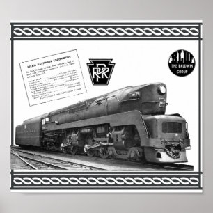 Poster Locomotive à vapeur de T-1 de chemin de fer de la
