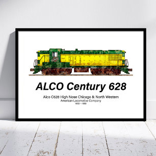 Poster Locomotive Diesel Alco C-628 alias Alco Century 62