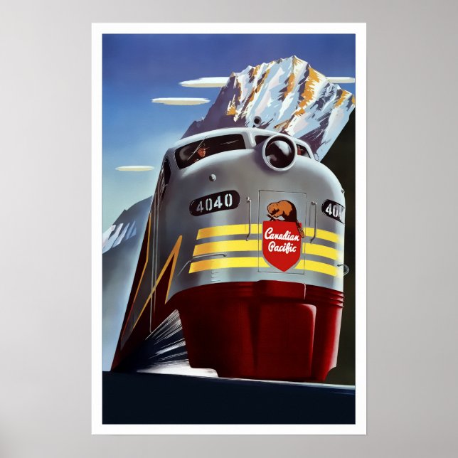 Poster LOCOMOTIVE DIESEL RATIONALISÉE - CANADA c. 1955 (Devant)