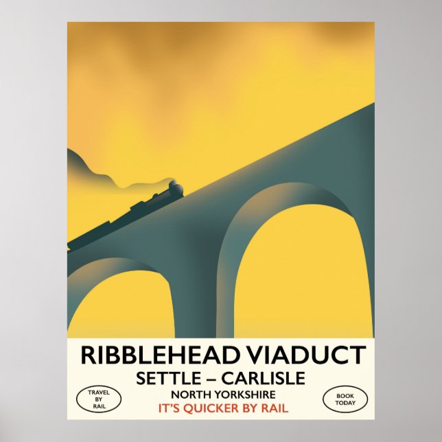 Poster Locomotive du Viaduc de la Tête de Ribblehead (Devant)