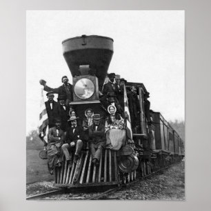Poster Locomotive Sur Le Chemin De Fer Baltimore et Ohio
