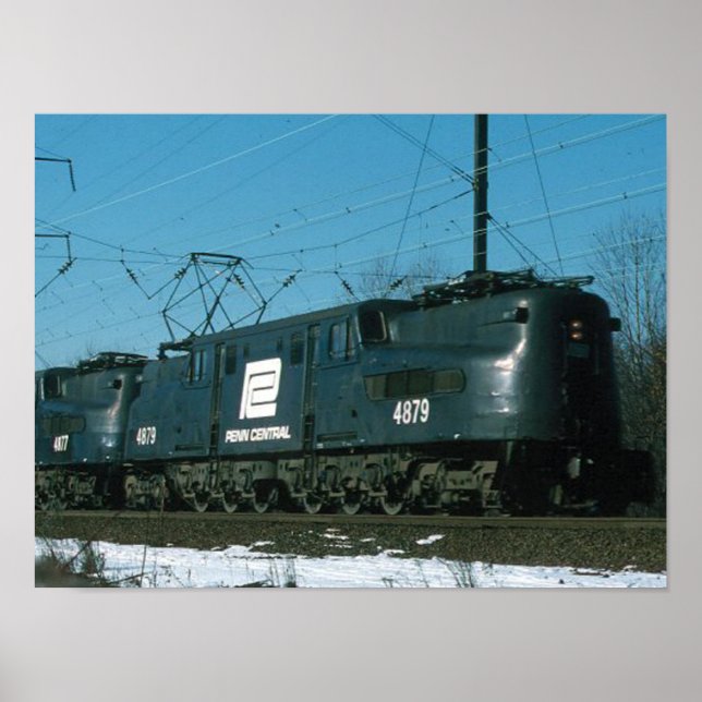 Poster locomotives Penn Central GG-1 en service (Devant)