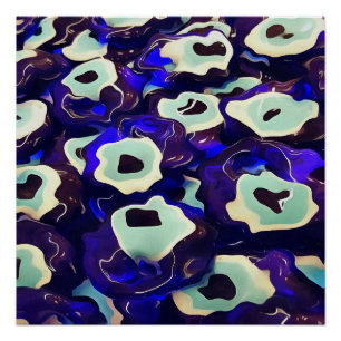 Poster L'Oeil Boncuk Turc Formé Amulet Bizarre Art