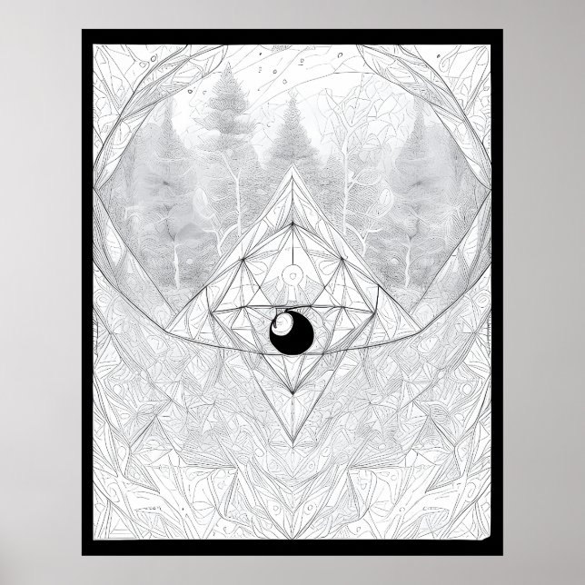 Poster L'oeil de la forêt cosmique (Devant)