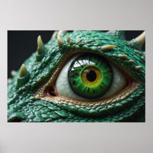Poster L'oeil d'un Imaginaire-dragon Art